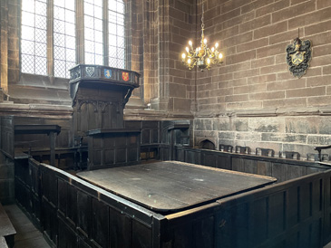 The pictured Consistory Court (at Chester Cathedral) was a go-to destination to avenge slurs or insults in dioceses across the country.  Like libel, slander fundamentally attacked reputation, but by spoken word.  Slander was a very serious threat to a middling people because it could destroy their reputation within their community, making it very difficult for them to gain positions of responsibility and to be favourably perceived.  Those who wished to combat injurious words spoken about them in public went to a consistory court, like the one pictured here, dating from 1636 in Chester Cathedral.  Here, a person could clear their name and restore their good social standing. This type of court case overwhelmingly features those of middling status, who were most concerned about and most at risk of day-to-day reputational harm.<br />
<br />
On 16th July 1613, it was in a similar consistory court in Worcester, that William Shakespeares daughter, Susanna Hall went to the consistory court at Worcester and filed a slander suit.  It took aim at John Lane, who had accused her of committing adultery.  Susanna claimed that she had not lain with Raffe Smith and, in addition to this, John Lane missed the court date. Susanna was proven innocent in court and had her name cleared, but John Lane was excommunicated. Slander, then, could damage on both accountsboth the accuser and the accused. Lane's slander backfired, causing him far more reputational damage than Susanna.  