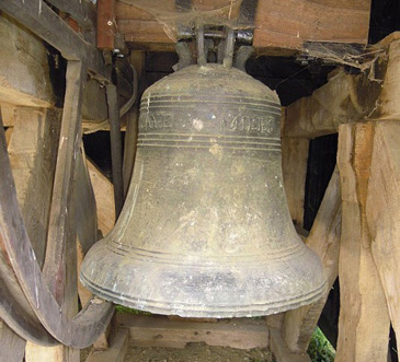 This bell is from St Helen's parish church in Ipswich and is dated to 1621. It was cast by Miles Graye I of Colchester, whose name is inscribed in the band around the top. Graye was part of a line of bell-founders based in the Essex town. They made bells for both the local area (principally Essex, Sussex, Suffolk, and Cambridgeshire) and for churches as far away as Newcastle. Bells were a significant part of the early modern soundscape and middling individuals would have important moments in their lives marked by their ringing at burials, marriages, and at festivals like Easter and Christmas. The sound would also mark the passing of time in a period when very few people owned clocks.